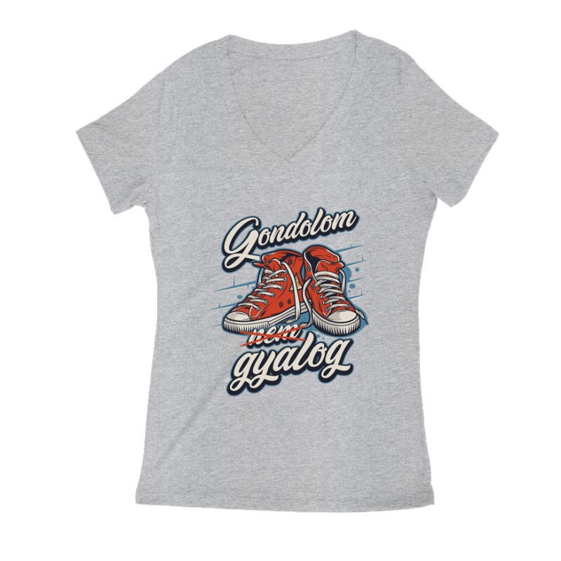 Gondolom nem gyalog Női V Kivágott póló