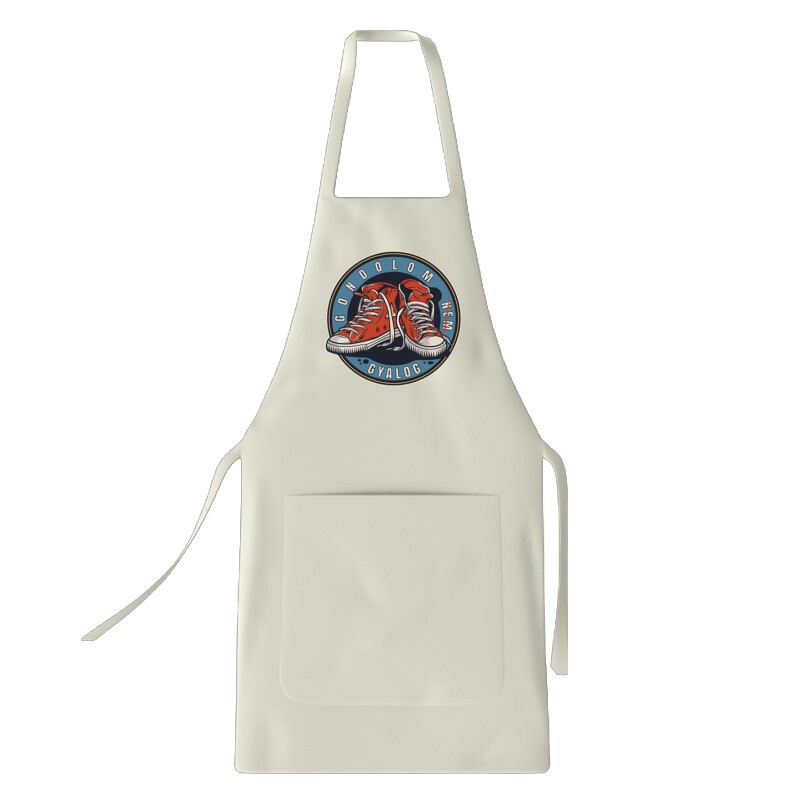 Gondolom nem gyalog kör logó Kötény