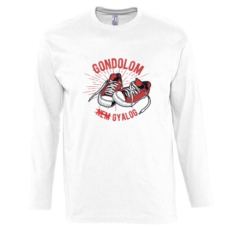 Gondolom nem gyalog retro Hosszú Ujjú Póló