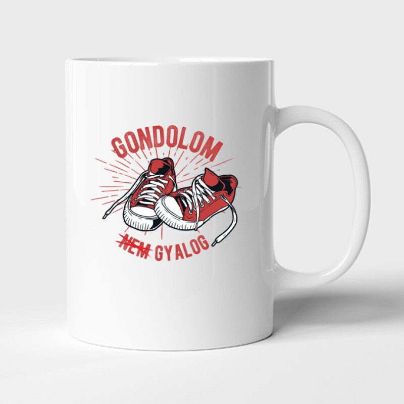 Gondolom nem gyalog retro Bögre