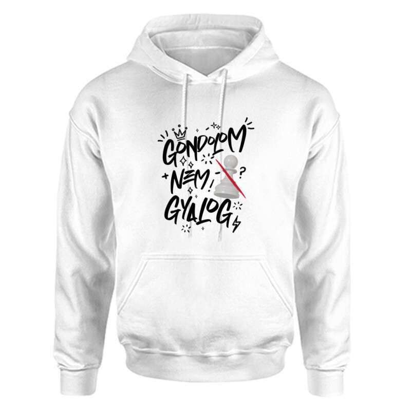 Gondolom nem gyalog figura Unisex Kapucnis Pulcsi