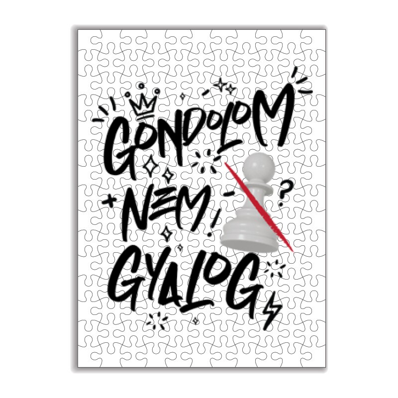 Gondolom nem gyalog figura Puzzle
