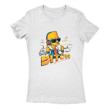 Bart Go home Bitch Női Póló