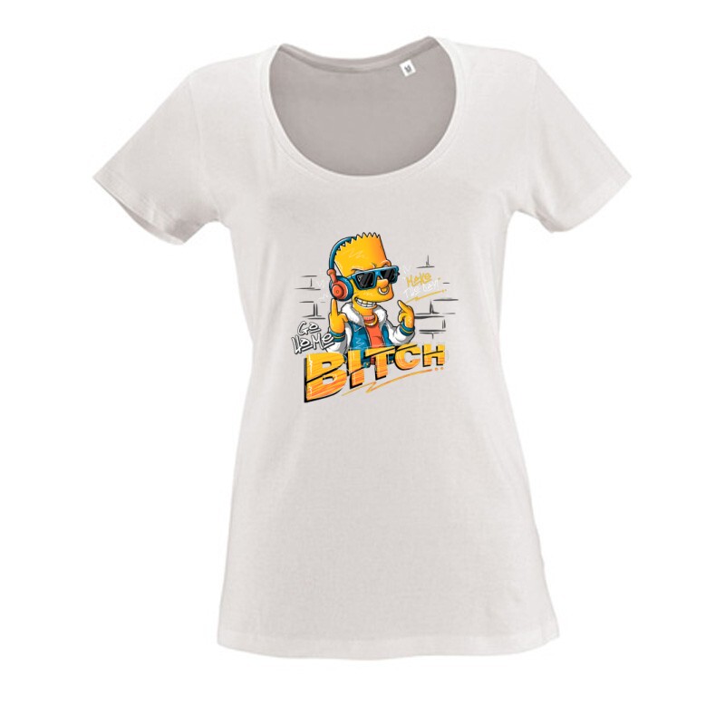 Bart Go home Bitch Női O Nyakú Póló