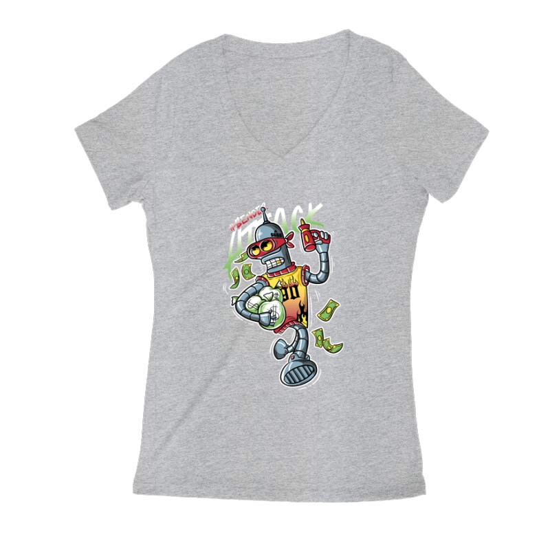 _Bender Attack Női V Kivágott póló