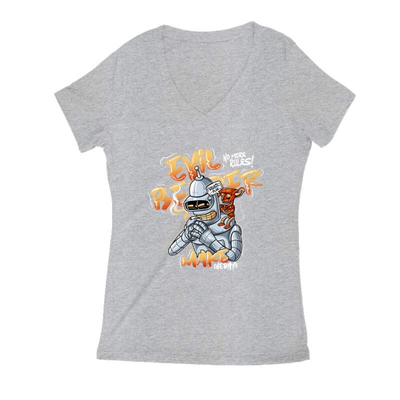 Futurama bender Női V Kivágott póló