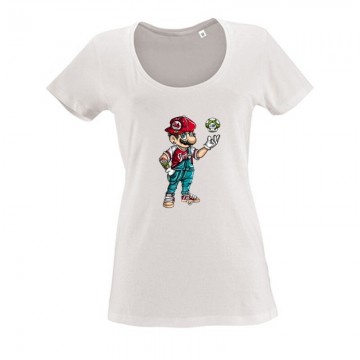 Mario 1 up Női O Nyakú Póló