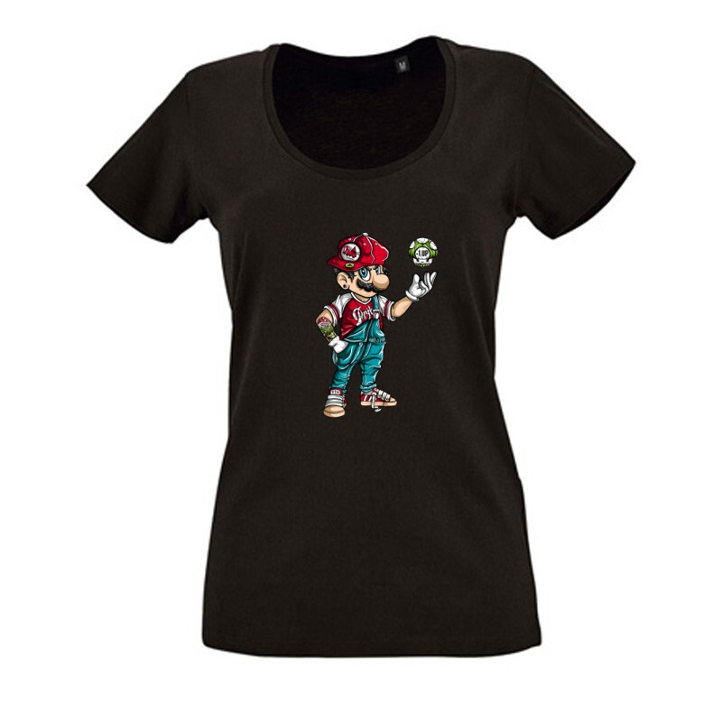Mario 1 up Női O Nyakú Póló