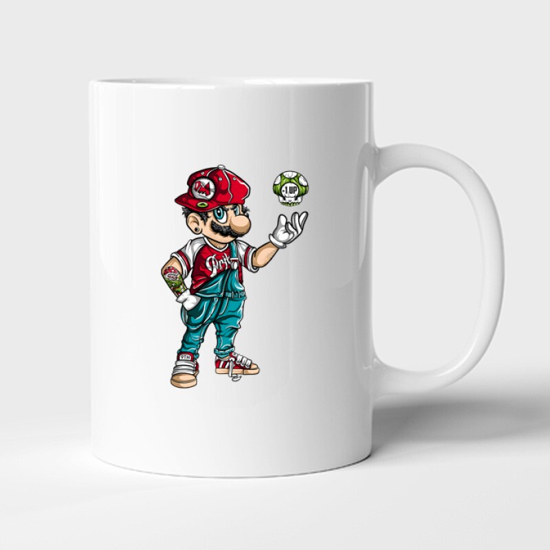 Mario 1 up Bögre
