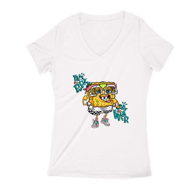 This is Party Női V Kivágott póló