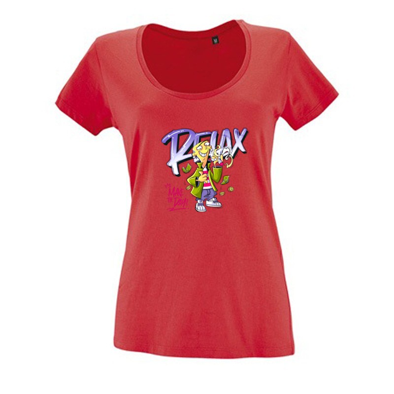 Relax MAke the day Női O Nyakú Póló