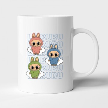 Blue labubu and friends Bögre