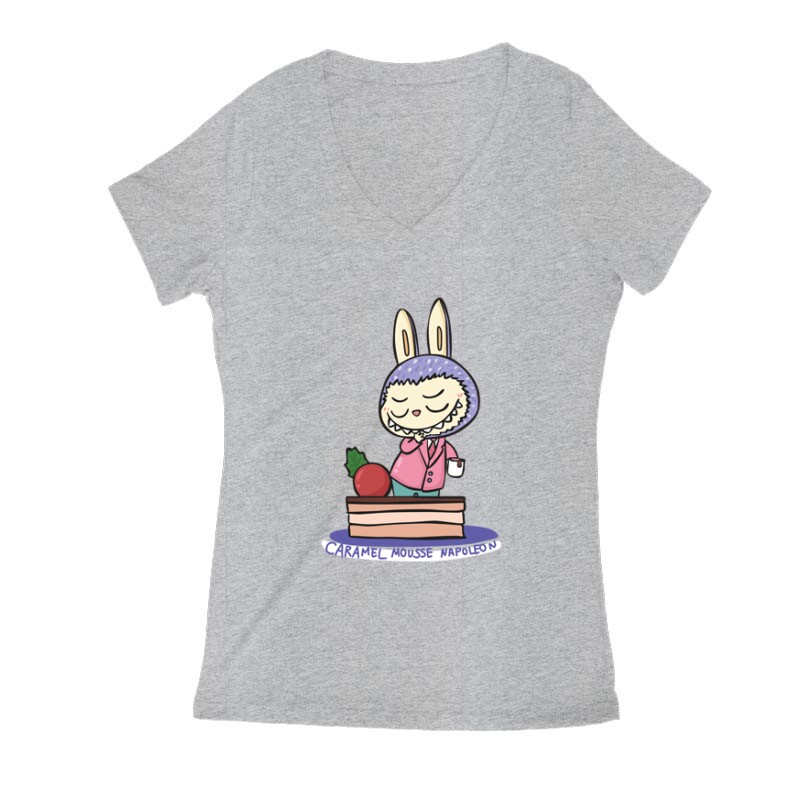 Caramel Mousse Női V Kivágott póló