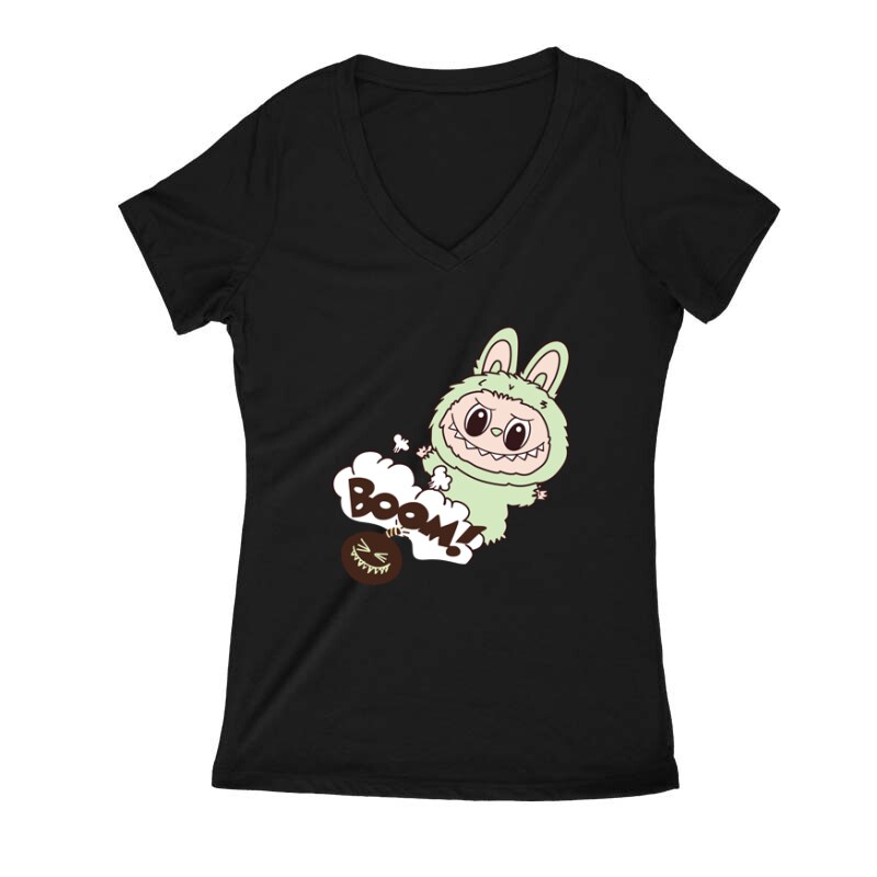 Labubu Boom Női V Kivágott póló