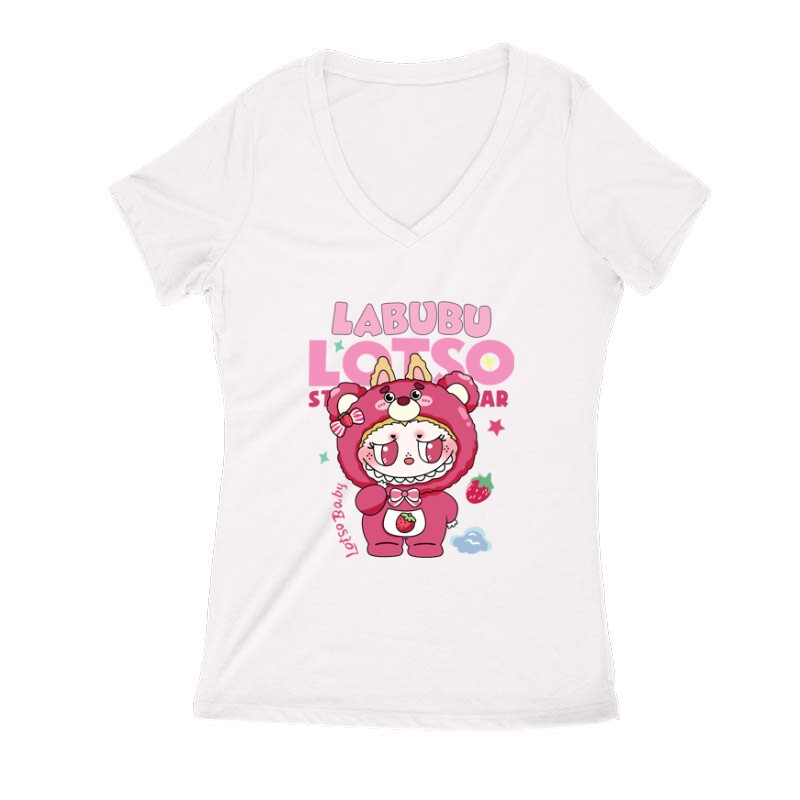 Labubu Lotso Női V Kivágott póló