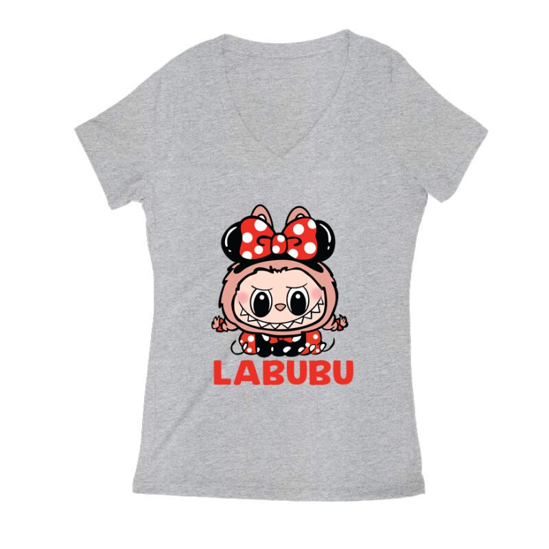 Labubu Minnie Női V Kivágott póló