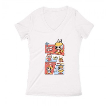 Money come Női V Kivágott póló
