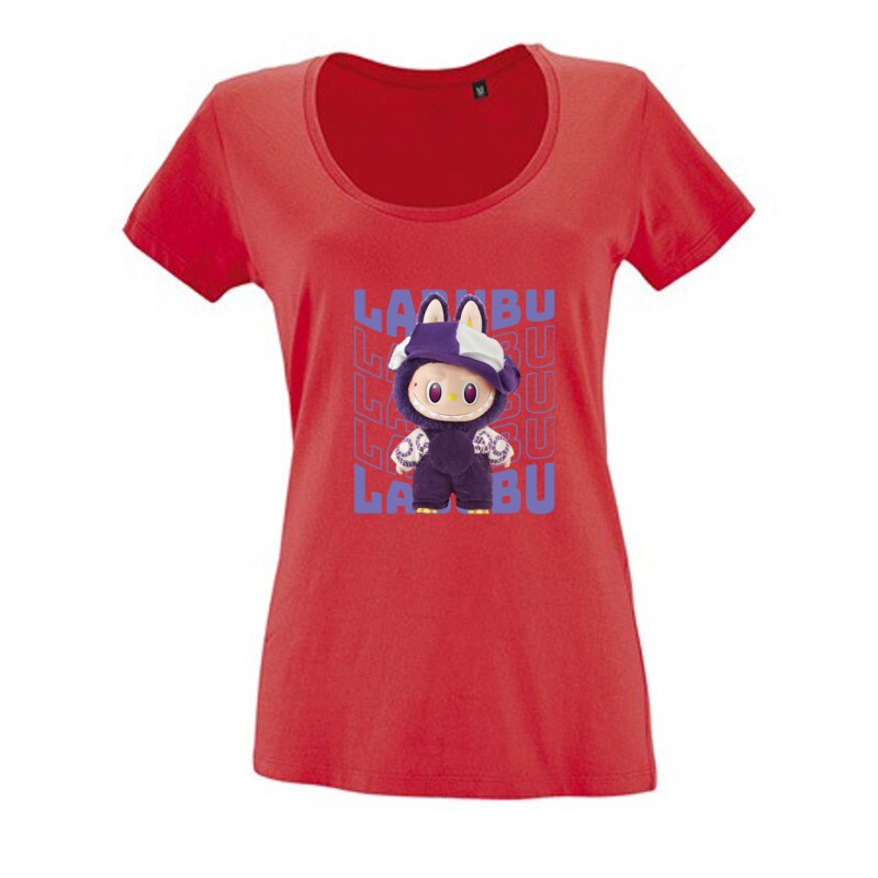 Popmart Labubu 3 Női O Nyakú Póló
