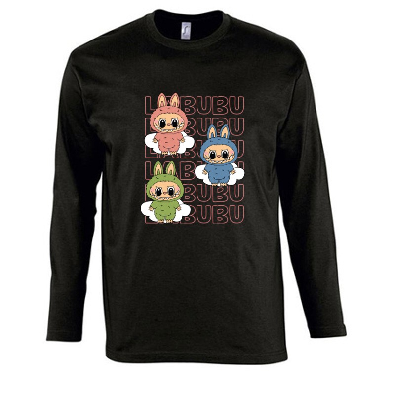 Red Labubu and friends Hosszú Ujjú Póló