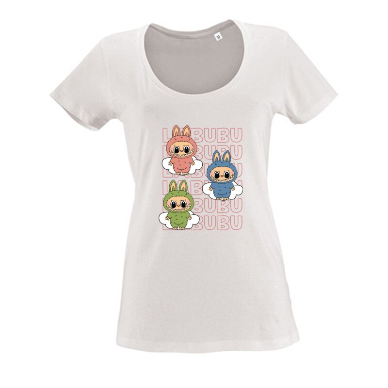 Red Labubu and friends Női O Nyakú Póló