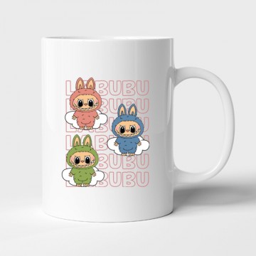 Red Labubu and friends Bögre