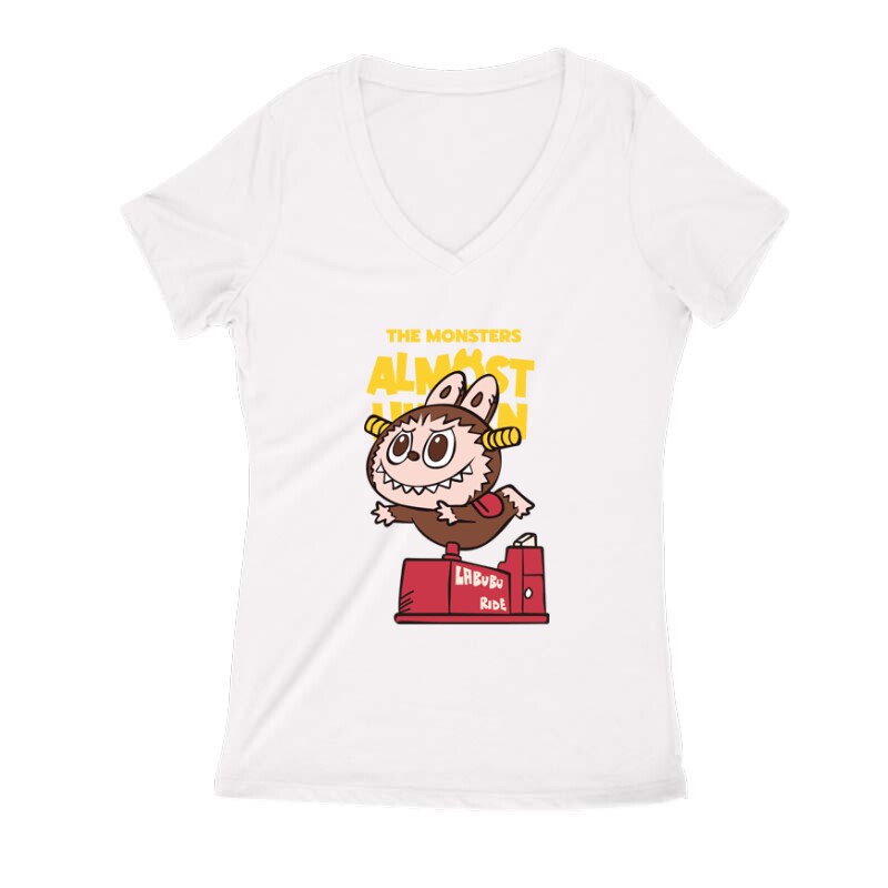 Labubu ride Női V Kivágott póló