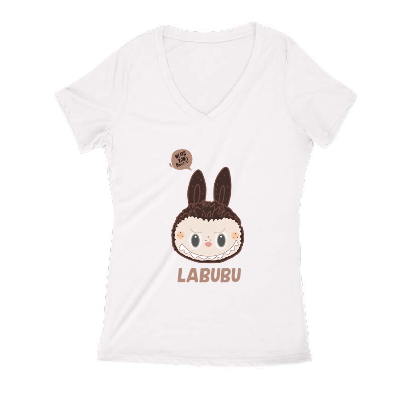 We are the Monster Labubu Női V Kivágott póló