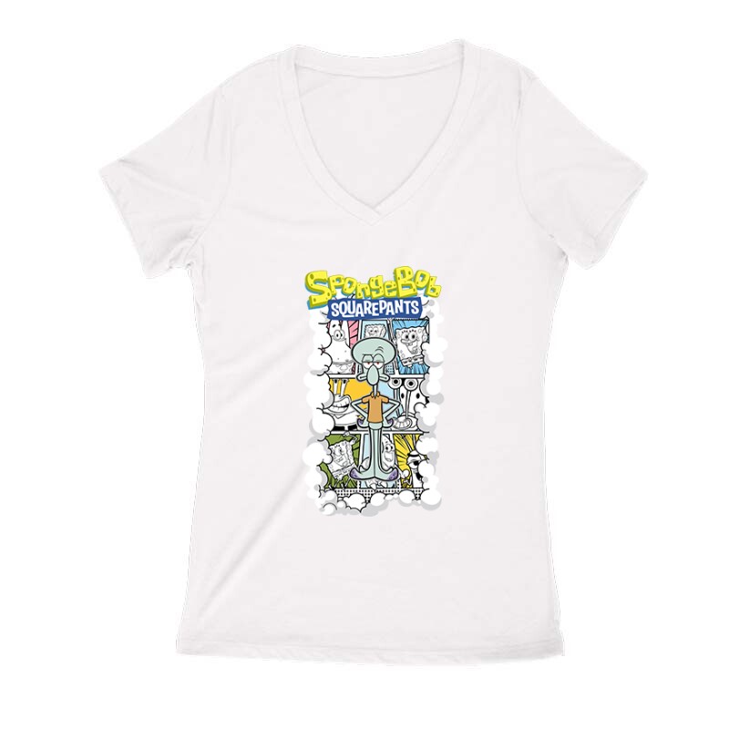 Sponge Bob - Tunya csáp Női V Kivágott póló