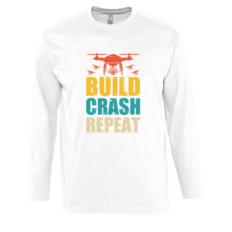 Drón - Build,Crash, Repeat Hosszú Ujjú Póló