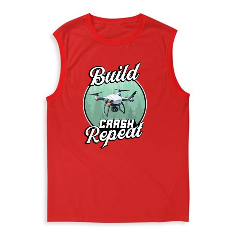 Drón – Build, Crash, Repeat_2 Férfi Trikó