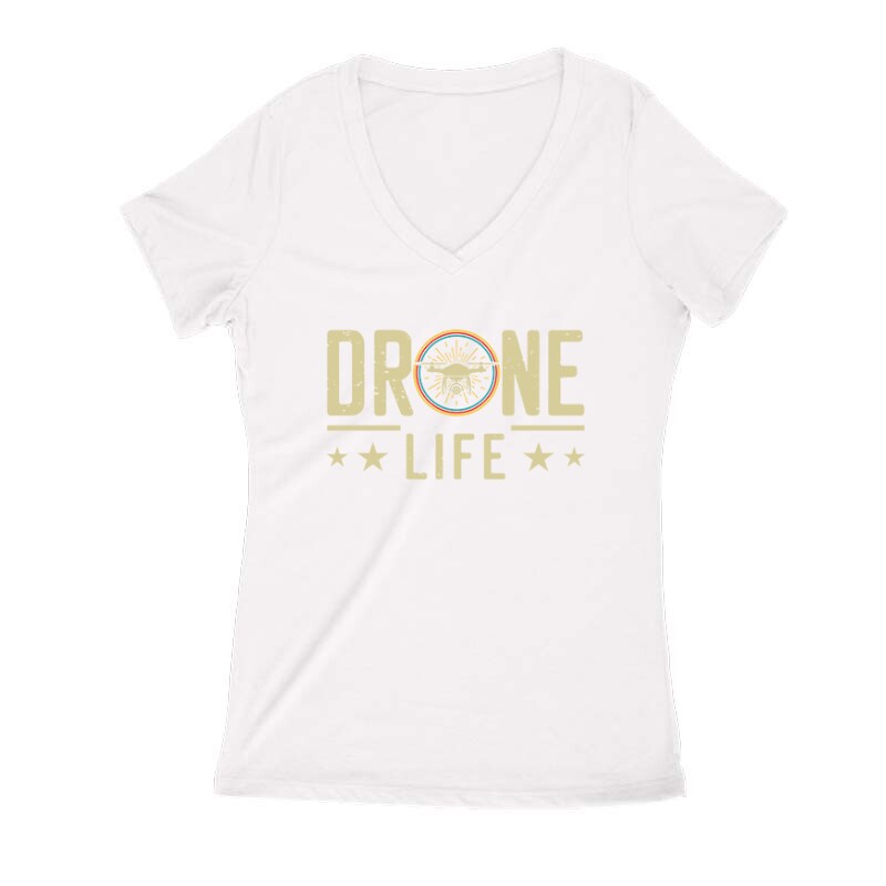 Drón - Drone Life Női V Kivágott póló