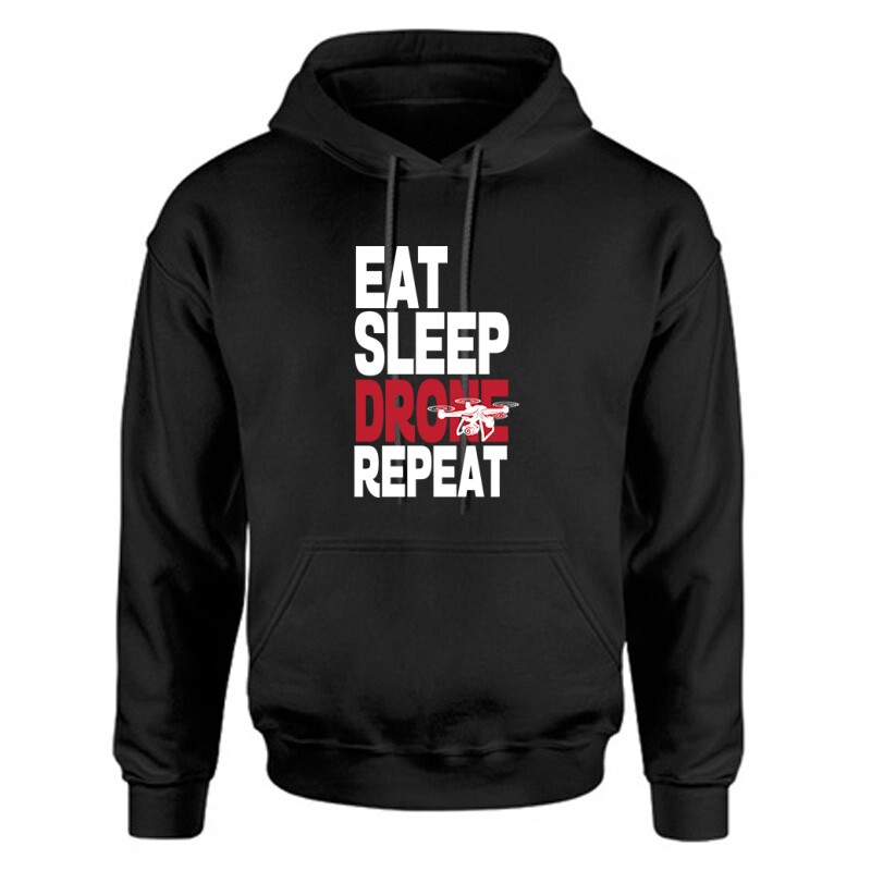 Drón - Eat Sleep Drone Repeat Unisex Kapucnis Pulcsi