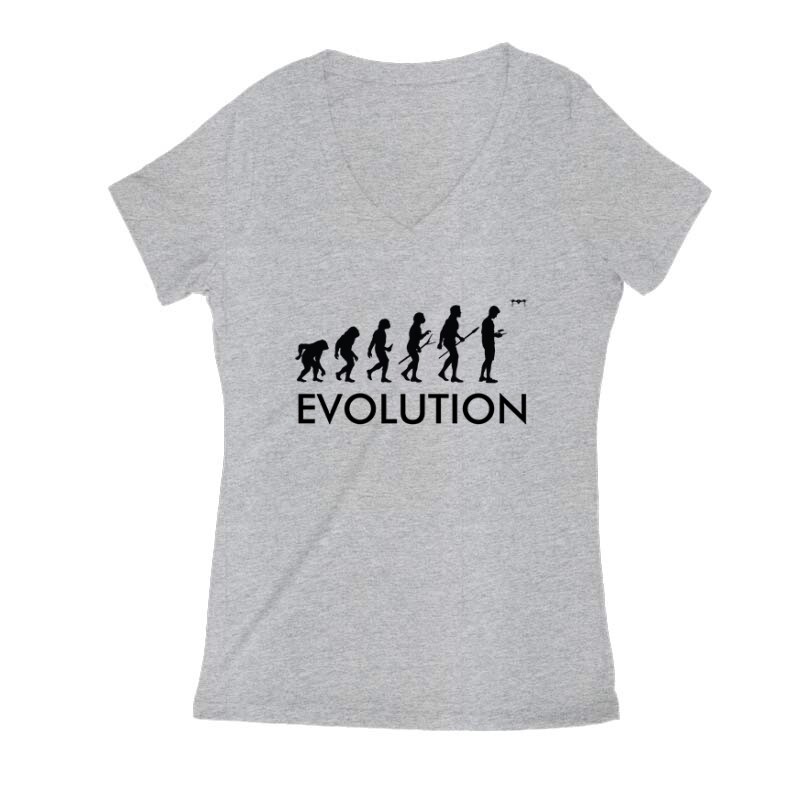 Drón - Evolution Női V Kivágott póló