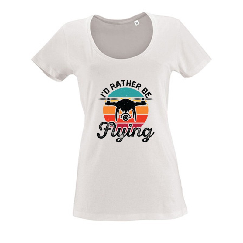 Drón - I'D rather be Női O Nyakú Póló