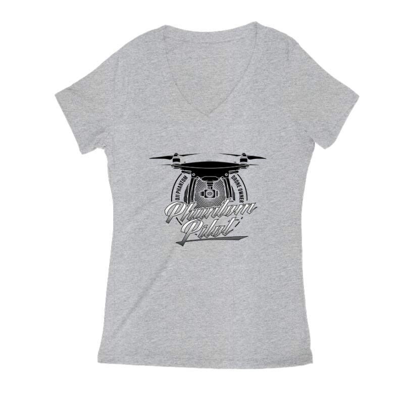 Drón - Phantom pilot Női V Kivágott póló