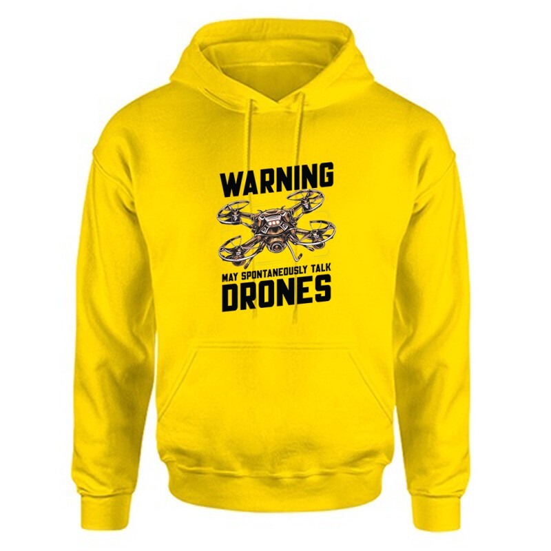 Drón - Warning talk Unisex Kapucnis Pulcsi