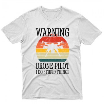 Drón - Warning Unisex Póló
