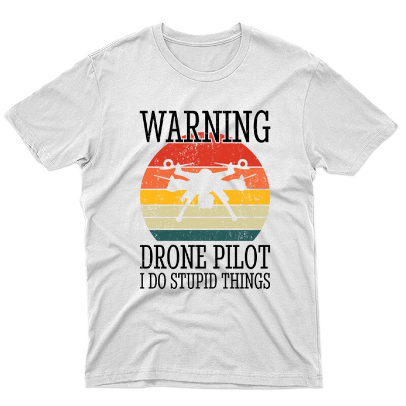 Drón - Warning Unisex Póló