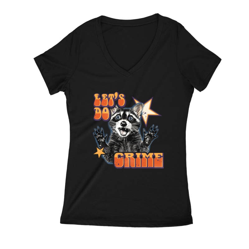 Let_s do Crime Női V Kivágott póló