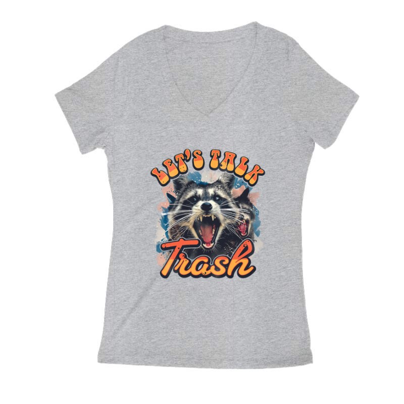 Let_s Talk Trash Női V Kivágott póló