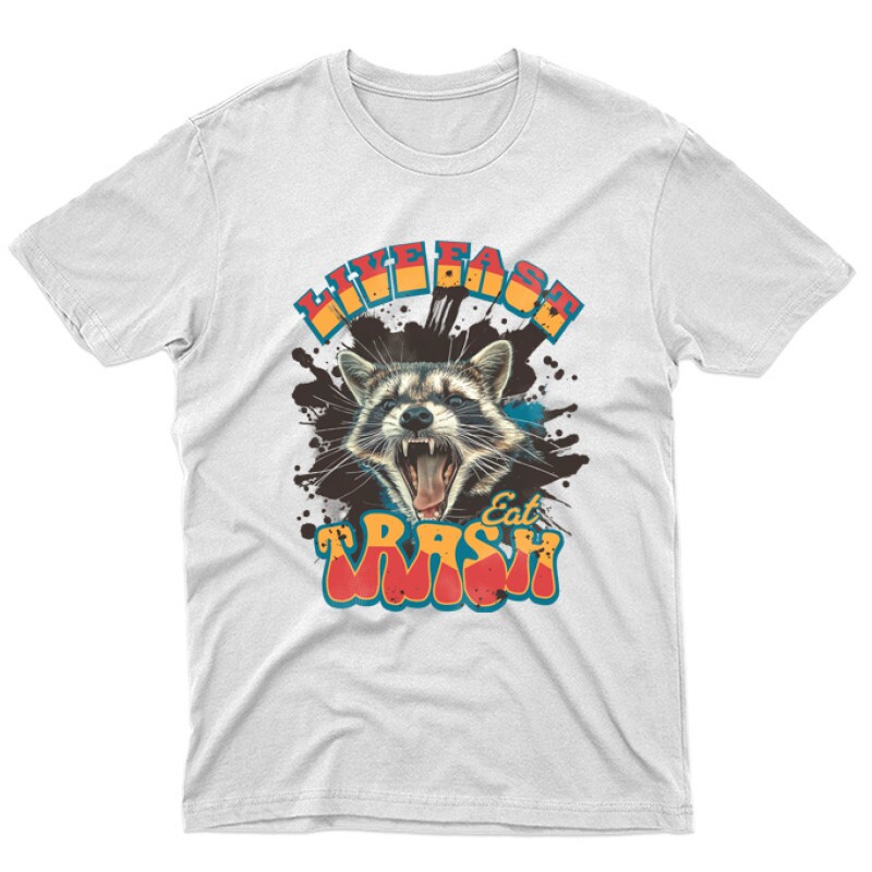 Live Fast Eat Trash Unisex Póló