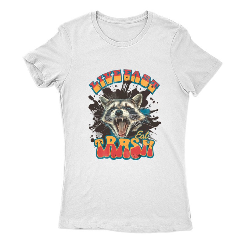 Live Fast Eat Trash Női Póló