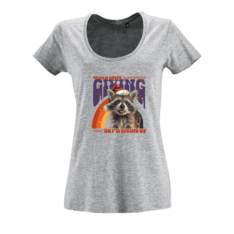 Xmas is About Giving, So I am Giving-up Női O Nyakú Póló