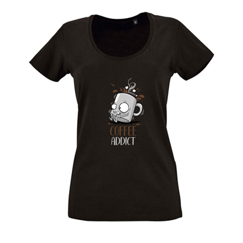 Coffee Addict Női O Nyakú Póló