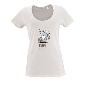 Kávé függő Női O Nyakú Póló