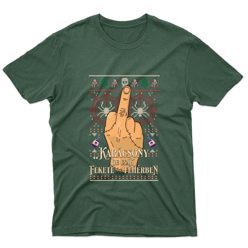 Karácsony de csak fekete fehérben Unisex Póló