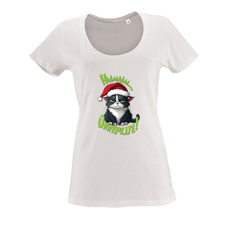 hmmm... Ünnepejjé Női O Nyakú Póló