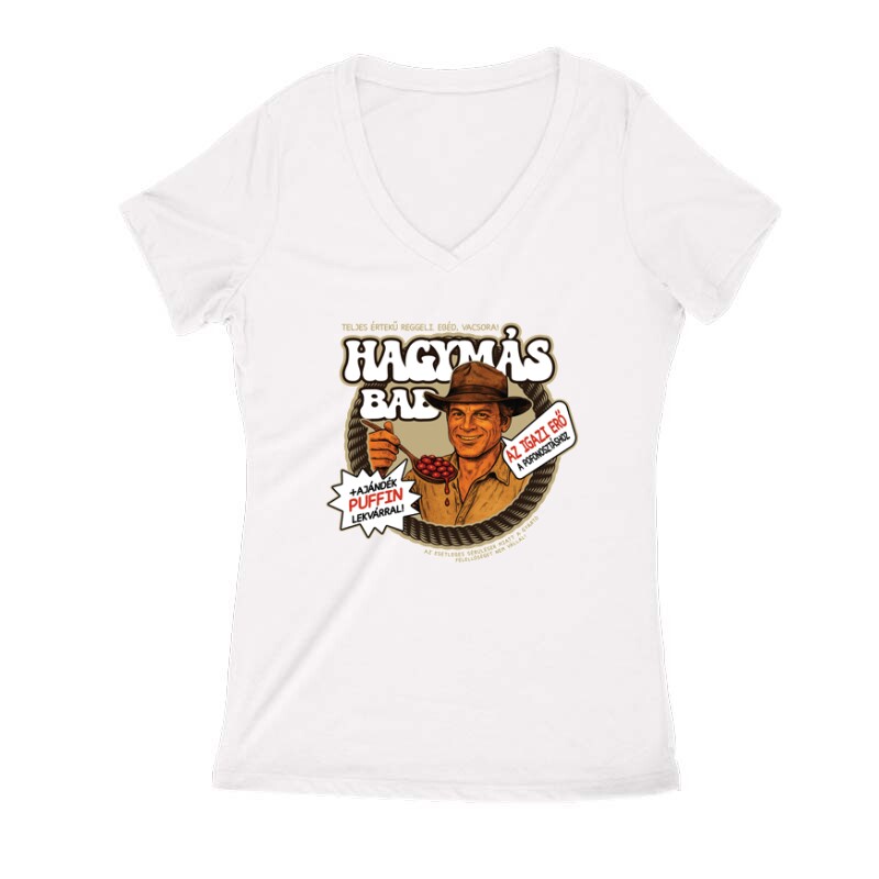 Hagymás bab Terence Hill Női V Kivágott póló