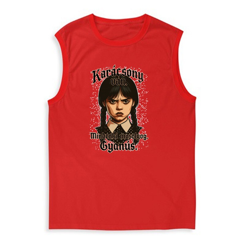 Karácsony van.Mindenki mosolyog, gyanús Férfi Trikó