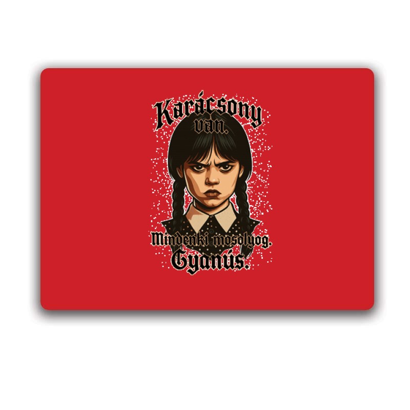 Karácsony van.Mindenki mosolyog, gyanús Egérpad